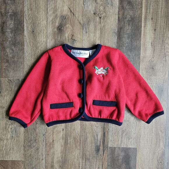 The Eagle’s Eye Other - The Eagle’s Eye Vintage Toddler Red Knit Cardigan – Size 3T Adorable red knit ca